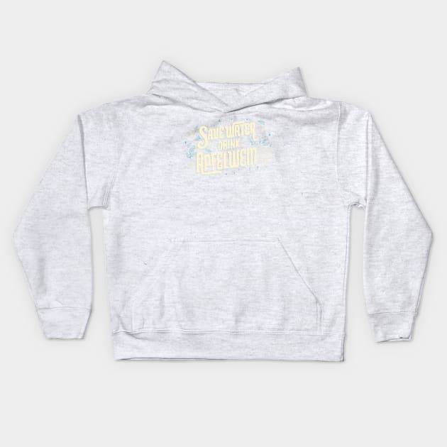 Drink Ebbler Lettering Kids Hoodie by LindenDesigns